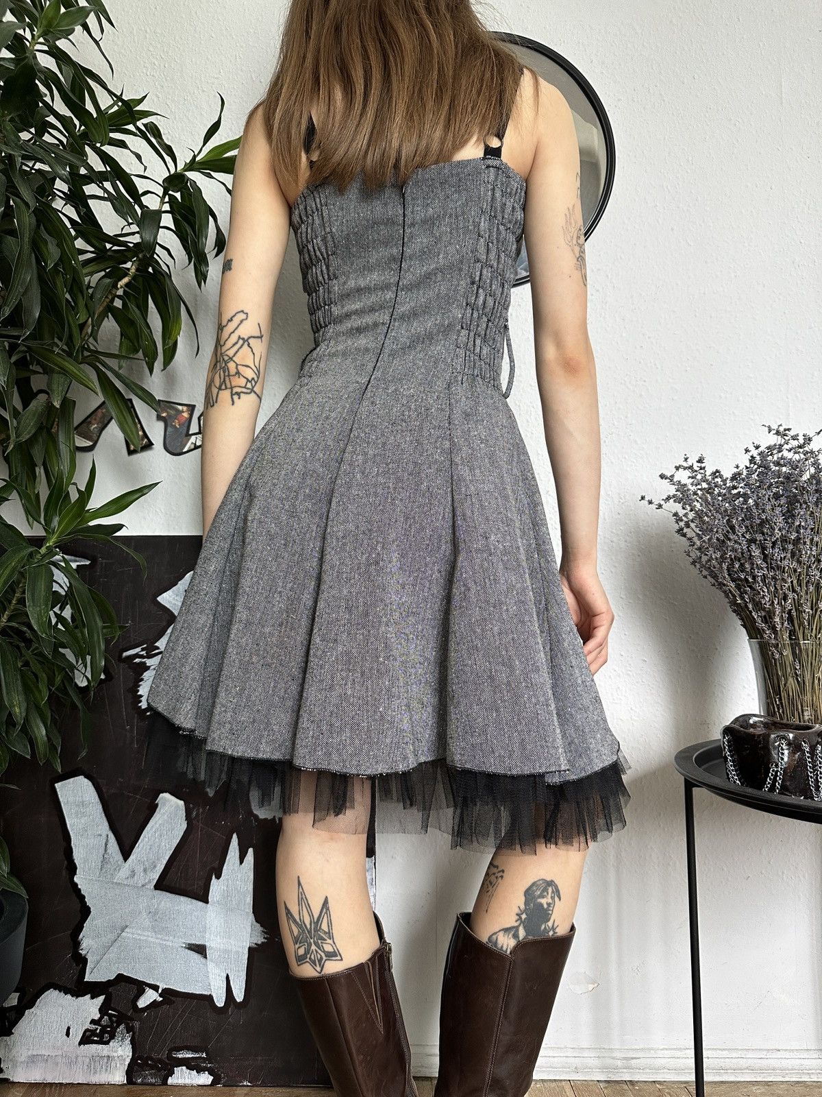 Beauty Beast × If Six Was Nine Office Siren Asymmetrical Vintage Dress Sade New York Style Size XS / US 0-2 / IT 36-38 - 3 Thumbnail