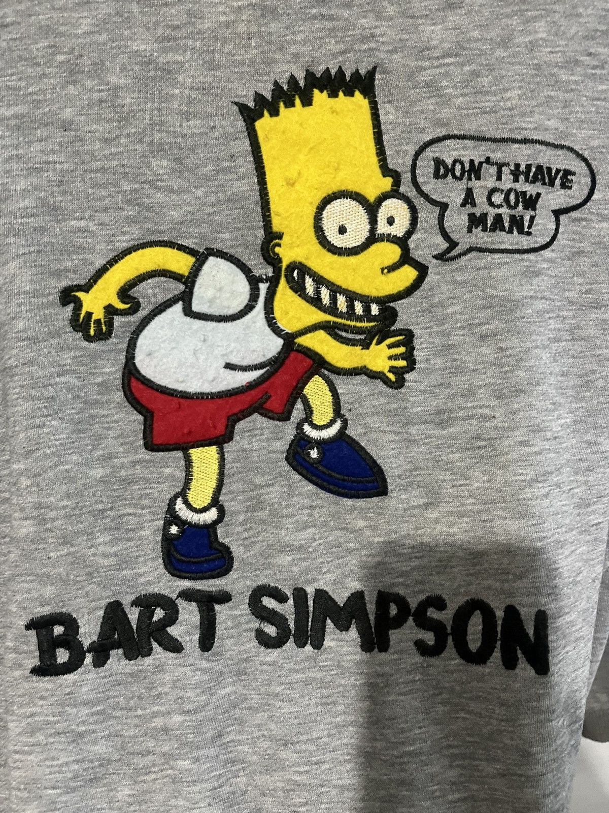 Cartoon Network Sweater Vintage Bart Simpson Embroidery Size US L / EU 52-54 / 3 - 6 Thumbnail