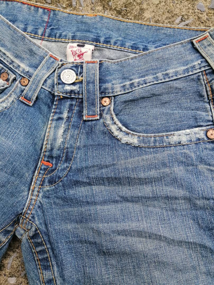 True Religion True Religion Joey Distressed Denim Jeans Size 27" / US 4 / IT 40 - 8 Thumbnail