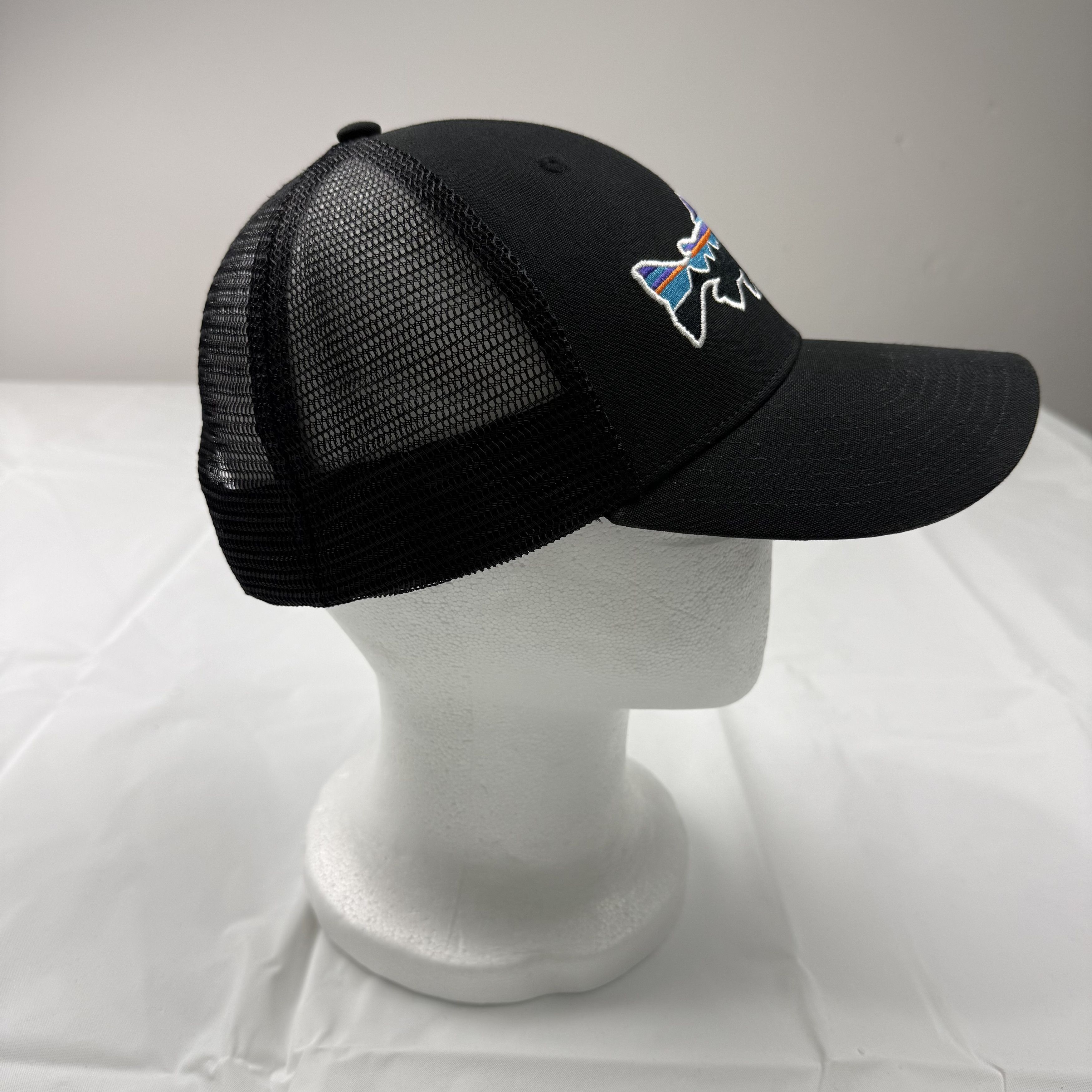 Patagonia Patagonia Fitz Roy Trout Trucker Hat Black Mesh Snapback Cap Size ONE SIZE - 3 Thumbnail
