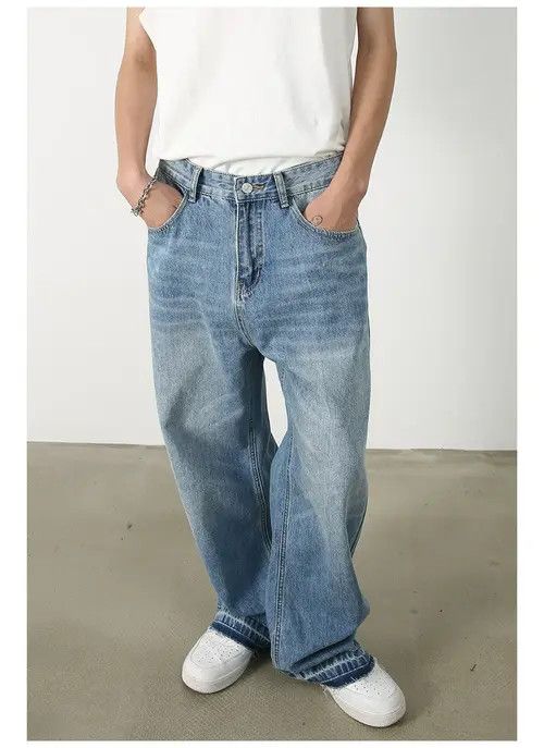 VIBE y2k baggy loose faded damaged jeans Size US 30 / EU 46 - 3 Thumbnail