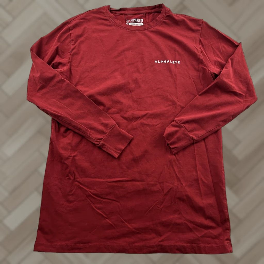 Vintage Alphalete Athletics T-Shirt Long Sleeve Mens M Red Athletic Fit Shirt Size US M / EU 48-50 / 2 - 1 Thumbnail