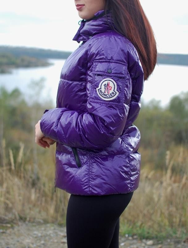 image of Moncler Down Jacket Badia Classe 1 in Purple, Women's (Size Small)