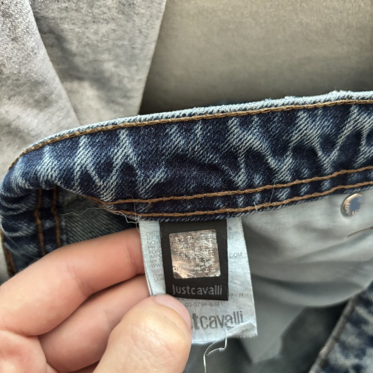 Just Cavalli Vintage Distressed Shadow Wash Just Cavalli Straight Jeans Size US 32 / EU 48 - 9 Thumbnail