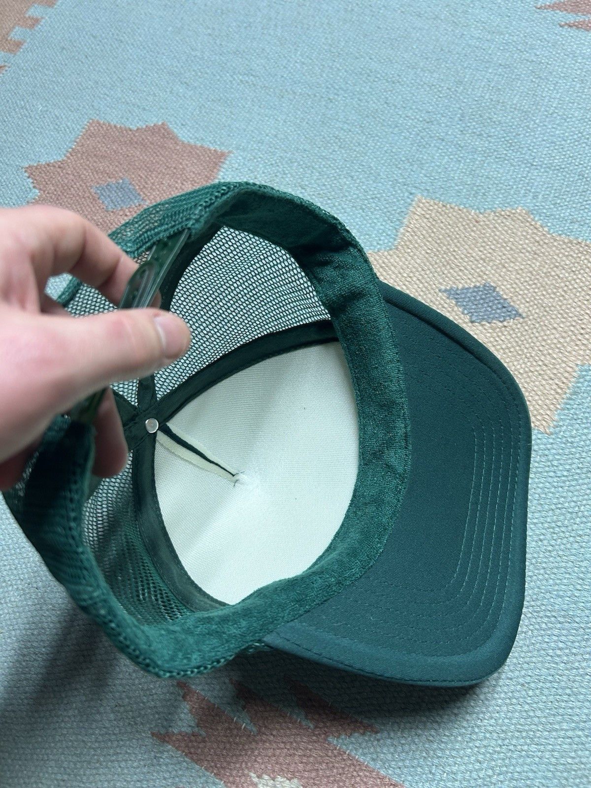 Vintage Vintage trucker hat Offline spell out forest green snapback Size ONE SIZE - 6 Thumbnail