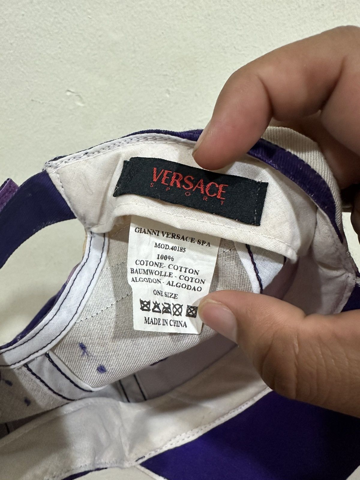 Versace VTG Versace Sport Faded Cap Size ONE SIZE - 8 Thumbnail
