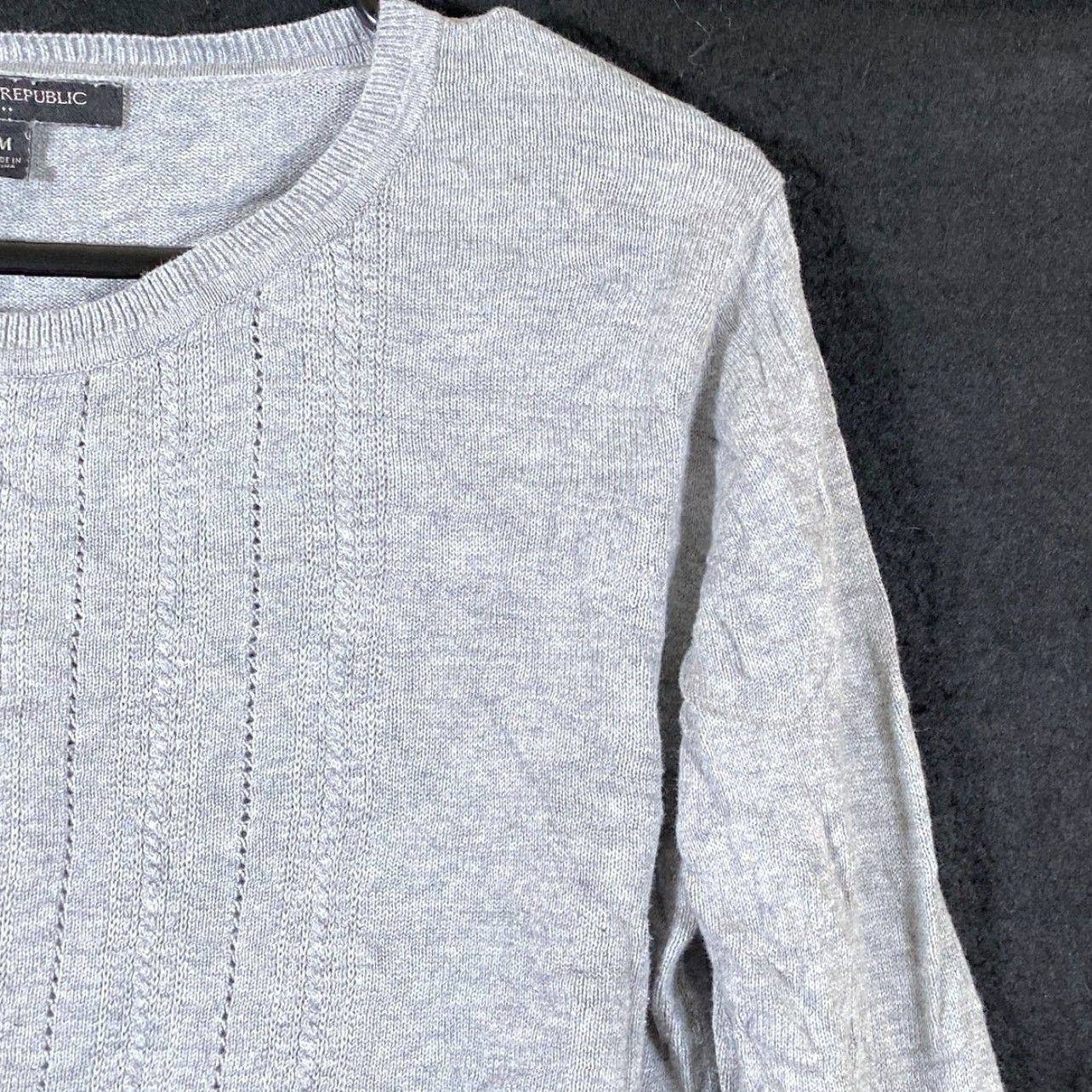 Banana Republic Banana Republic Mens Sweater Gray Crew Neck Long Sleeve Cotton Blend Medium Size US M / EU 48-50 / 2 - 5 Thumbnail