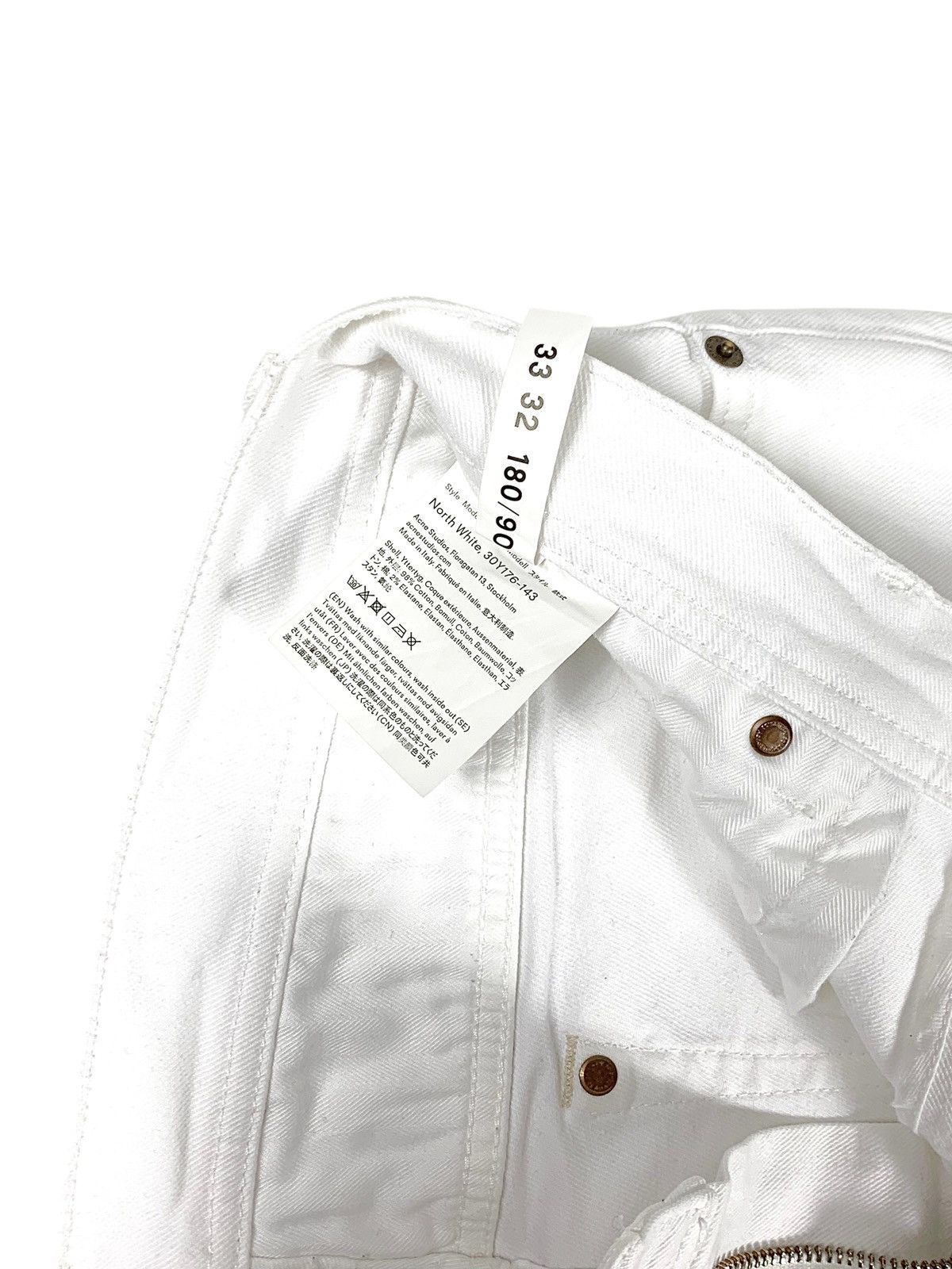 Acne Studios Acne Studios Bla Konst North White Denim Jeans Size US 33 - 11 Thumbnail