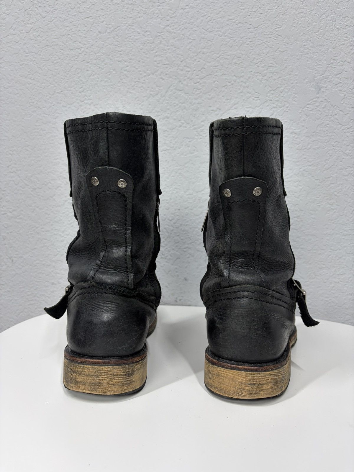 If Six Was Nine Vintage Harley Davidson Guidi Style High Leather Biker Boots Size US 11 / EU 44 - 11 Thumbnail