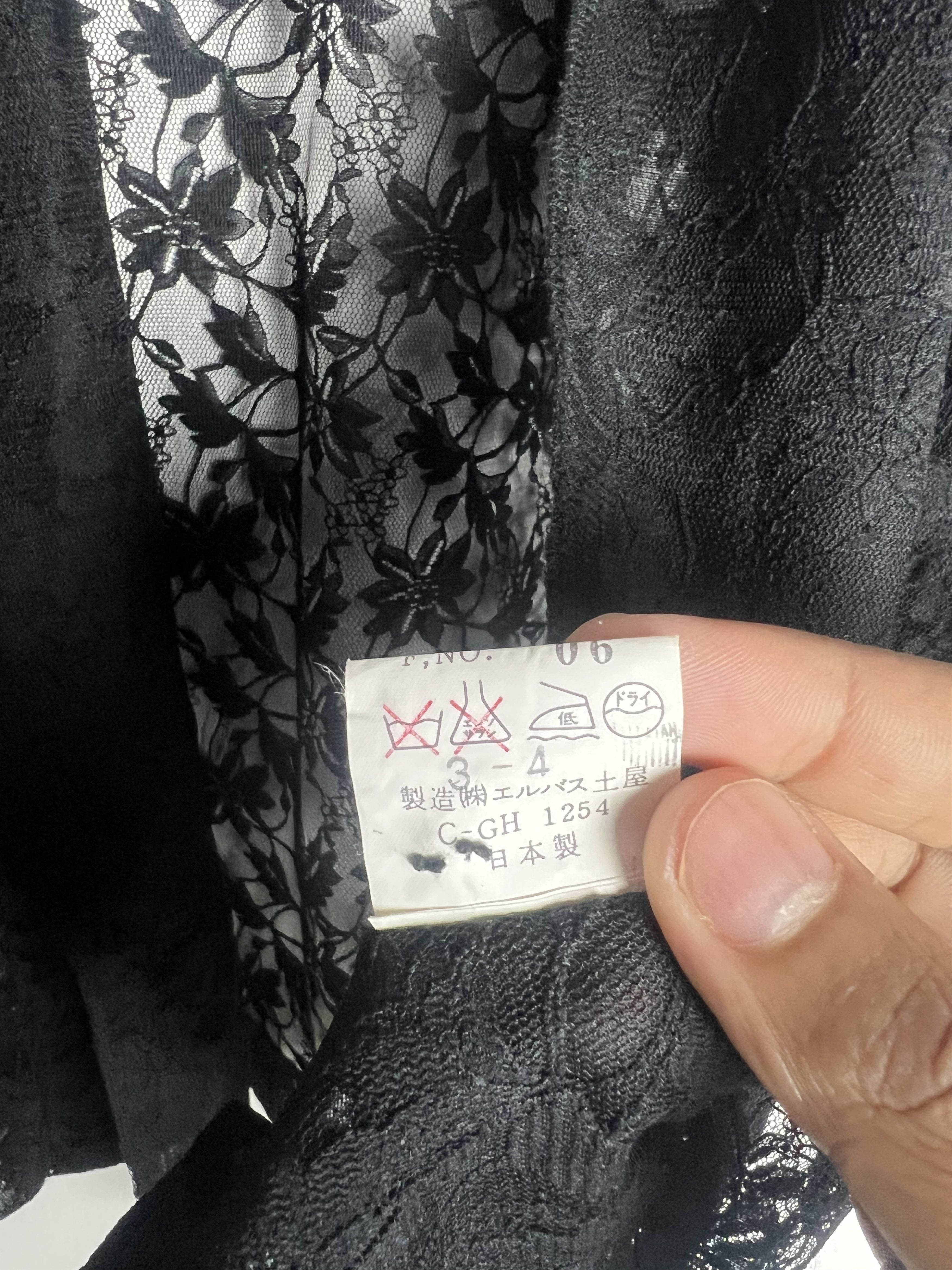 Japanese Brand Vintage Japan Black Lace Blazer Jacket Size M / US 6-8 / IT 42-44 - 13 Thumbnail
