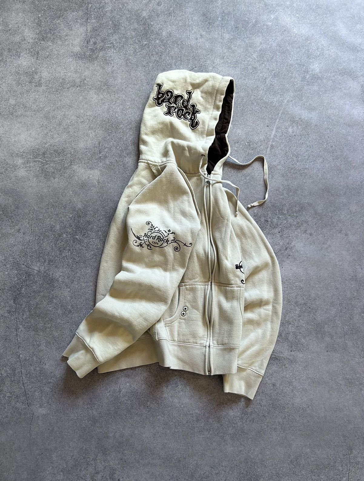 Hard Rock Cafe × Japanese Brand × Vintage Vintage Hard Rock Y2k big logo zip-hoodies rare Size L / US 10 / IT 46 - 1 Thumbnail