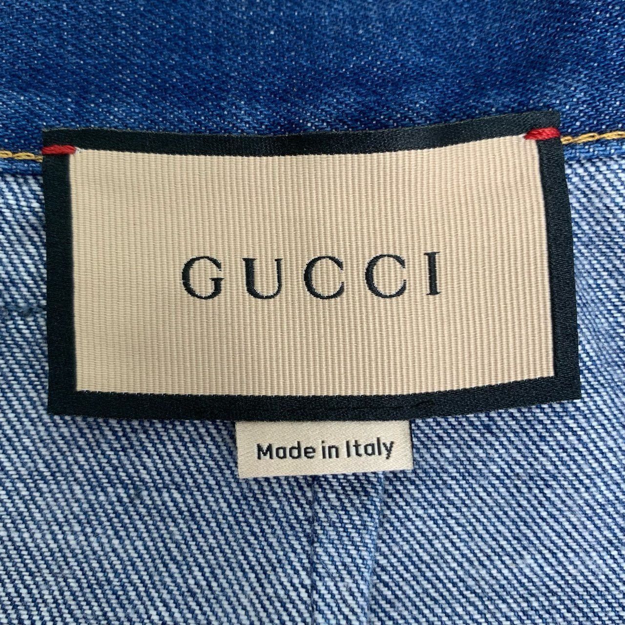 Gucci Gucci Blue Cotton Denim Skirt With Leather Belt & Logo Accen Size 25" / US 0 / IT 36 - 2 Thumbnail