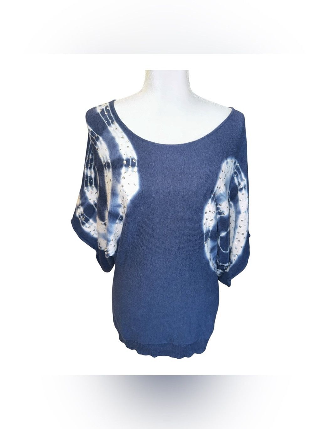 I.N.C INC International Concepts Tie-Dye Batwing Sweater- Medium # Size M / US 6-8 / IT 42-44 - 1 Thumbnail