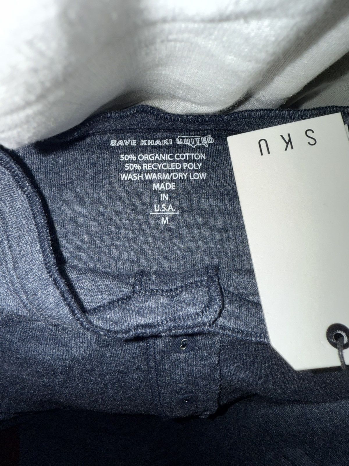 Save Khaki United Save Khaki Pointelle Henley - Navy Size US M / EU 48-50 / 2 - 3 Thumbnail