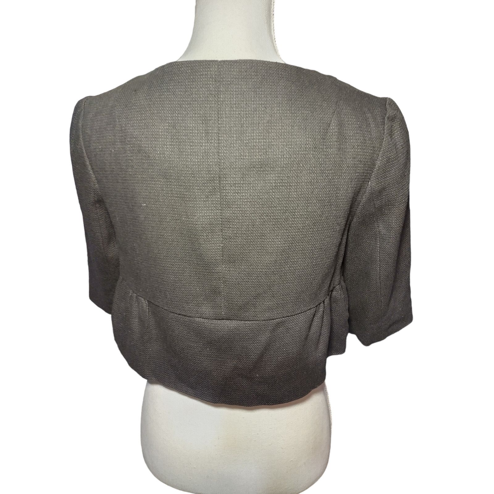 Orla Kiely Orla Kiely Womens Cropped Blazer Jacket 100% Gray Size 1 Size S / US 4 / IT 40 - 5 Thumbnail