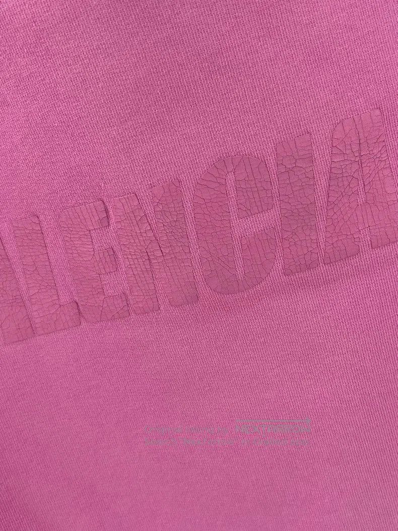 Balenciaga Balenciaga Pink Logo Hooded Sweatshirt. Size US M / EU 48-50 / 2 - 3 Thumbnail
