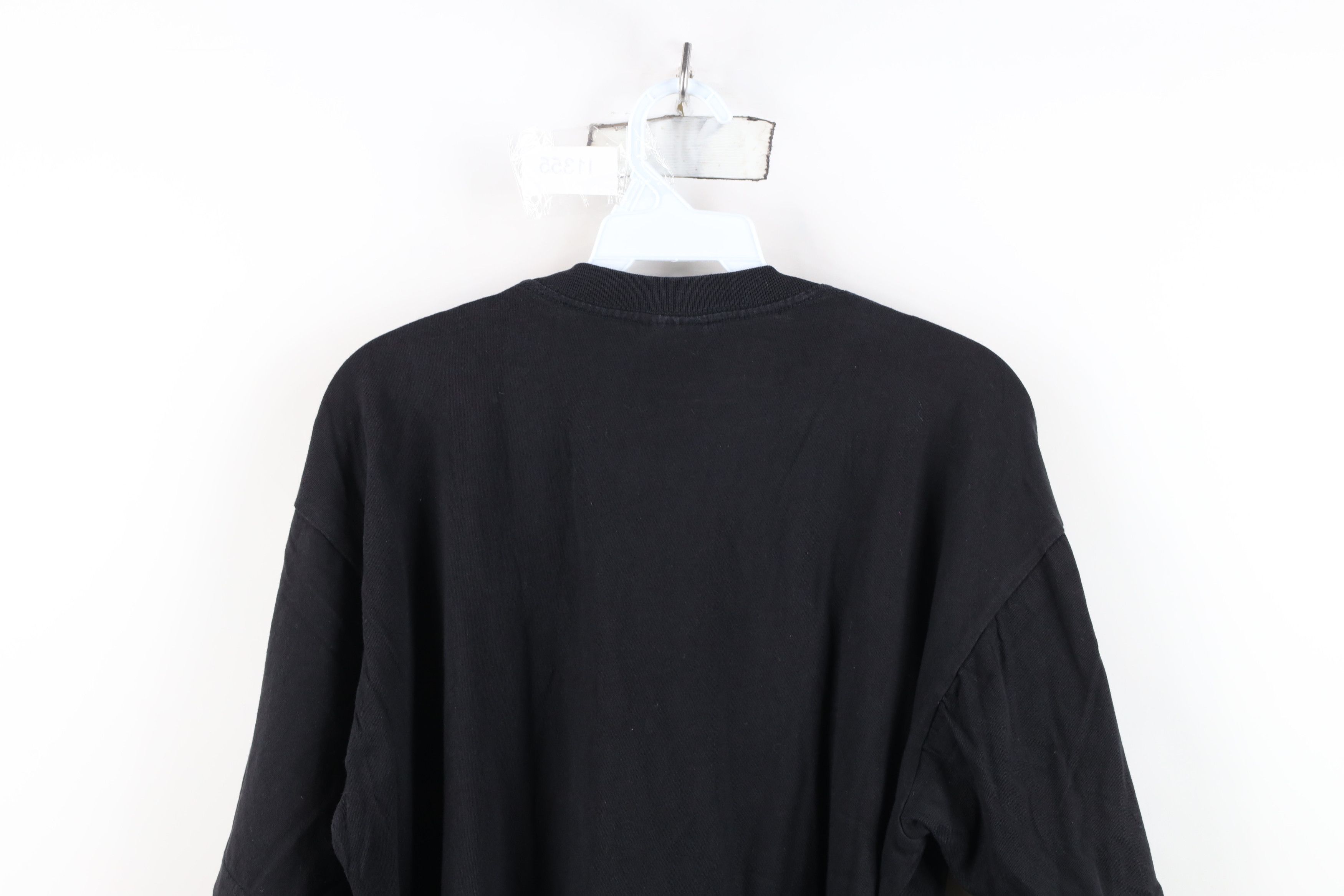 Vintage Vintage 90s Y2K Streetwear Faded Blank Cotton T-Shirt Black Size US L / EU 52-54 / 3 - 11 Thumbnail