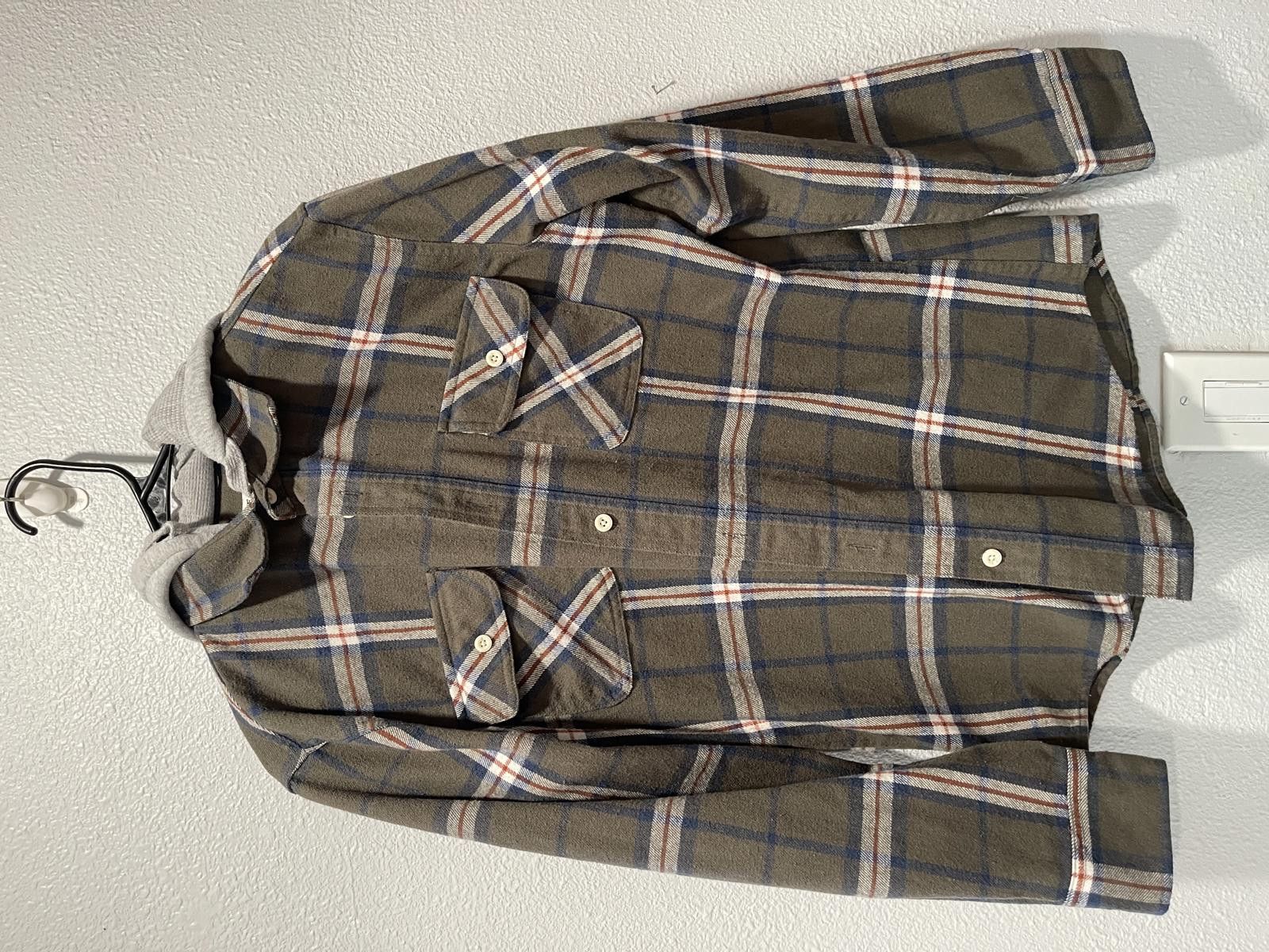 Free Planet Free Planet Men's Plaid Hooded Flannel Shirt Jacket Medium Size US M / EU 48-50 / 2 - 1 Thumbnail