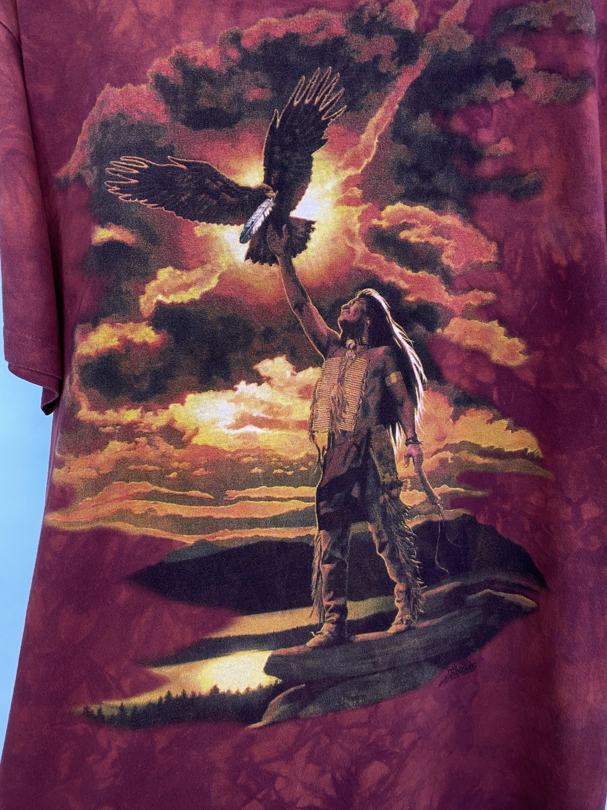The Mountain 🇺🇸 Vintage 1997 Navajo Indian people Eagle the mountain tee Size US L / EU 52-54 / 3 - 7 Thumbnail