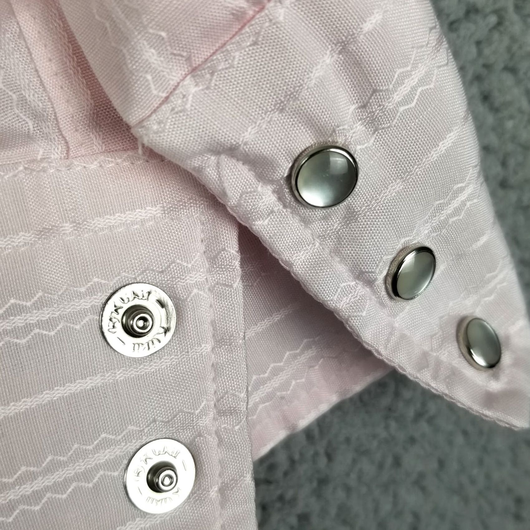 Armani Vintage Karman Pink Rockabilly Western Shirt L Adult Large Shiny Aztec Stripes Size US L / EU 52-54 / 3 - 7 Thumbnail