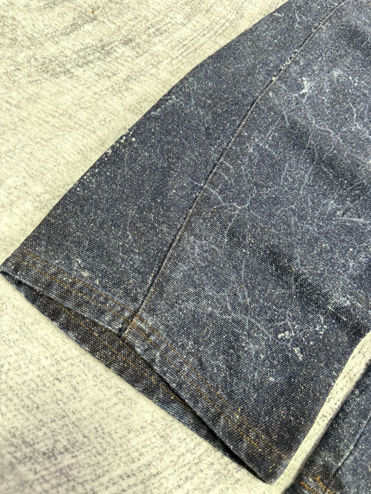 20471120 × Japanese Brand × Mizra Jeans Kyoto Alfons. Japan Crackle Lighting Wash Baggy Wide Jeans Size US 30 / EU 46 - 8 Thumbnail