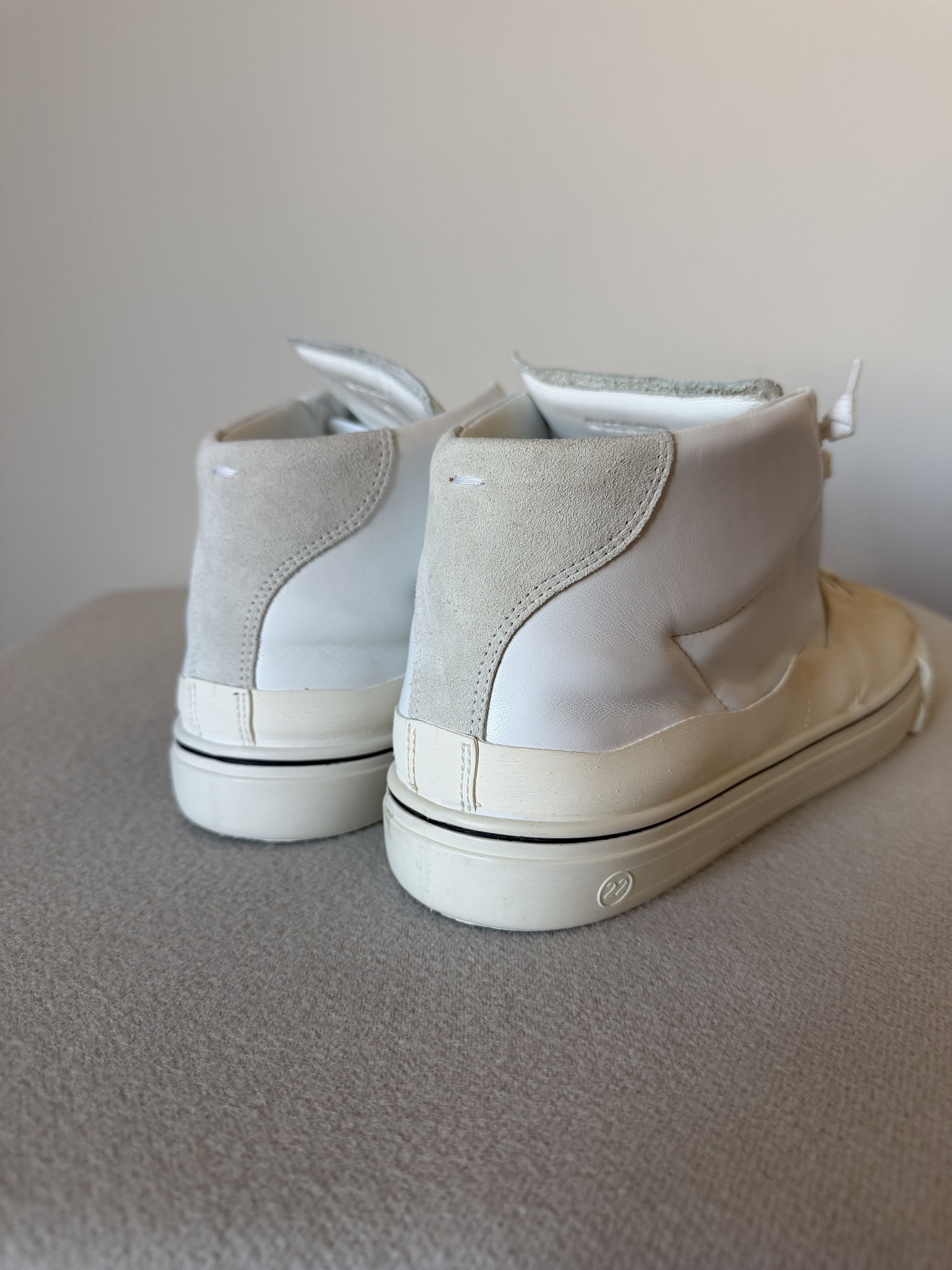 Maison Margiela Maison Margiela Evolution Sneakers in White Leather Size US 13 / EU 46 - 5 Thumbnail