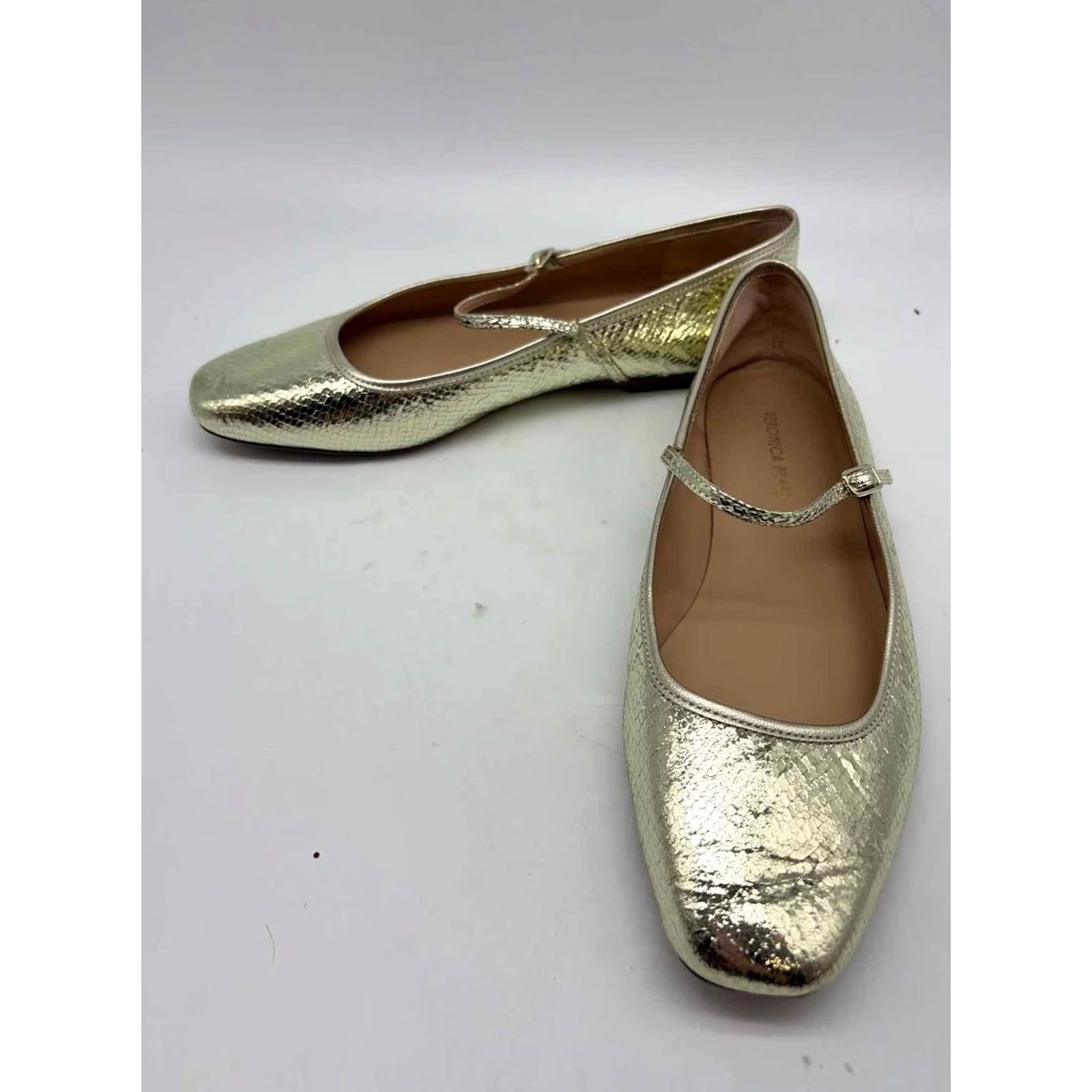 Veronica Beard Veronica Beard Mary Jane Flats Gold Size 7 Size US 7 / IT 37 - 2 Thumbnail