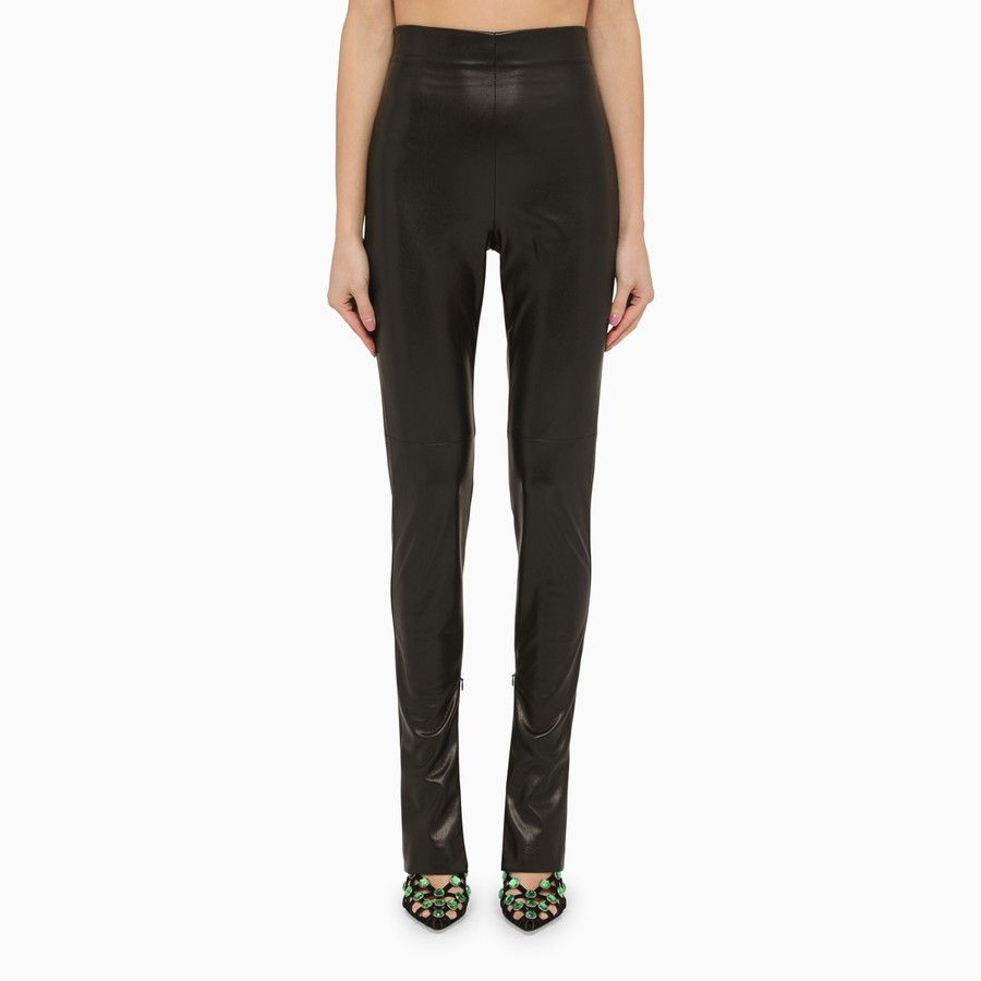 THE ANDAMANE o1d2blof1024 Leatherette Leggings In Black Size 27" / US 4 / IT 40 - 1 Thumbnail