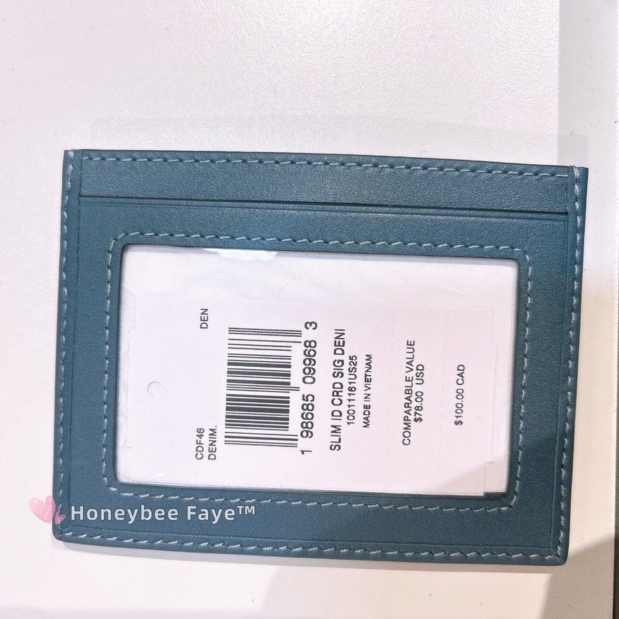 Coach Slim Id Card Case In Signature Denim CDF46 Size ONE SIZE - 2 Thumbnail