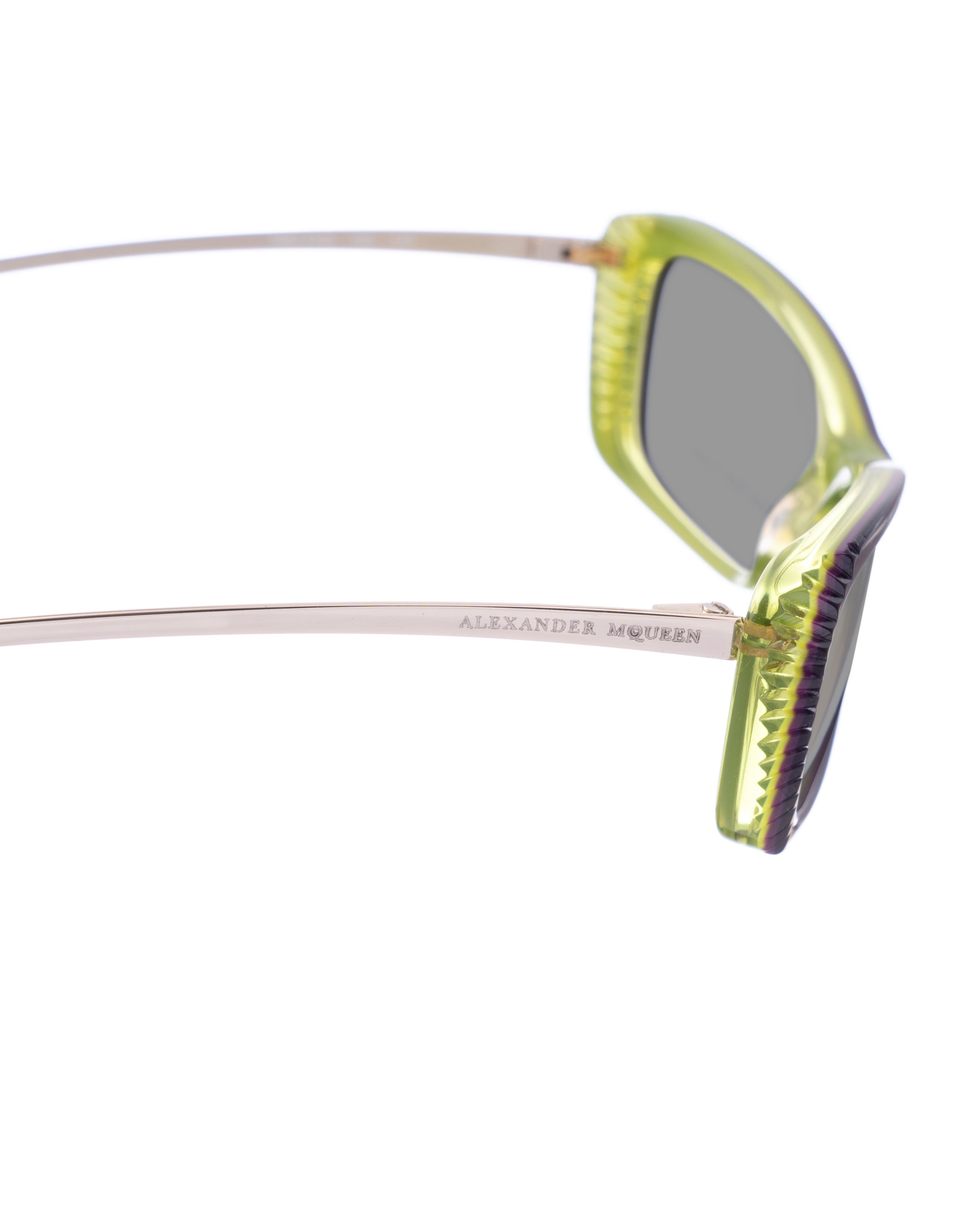 Alexander McQueen Alexander McQueen 90s Black & Green Cat-Eye Sunglasses Size ONE SIZE - 2 Thumbnail