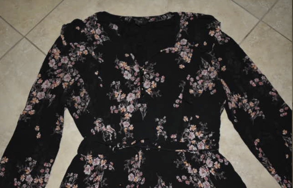 Other Ever New Nordstrom Ruffle Long Sleeve Elastic Dress Size L / US 10 / IT 46 - 3 Thumbnail