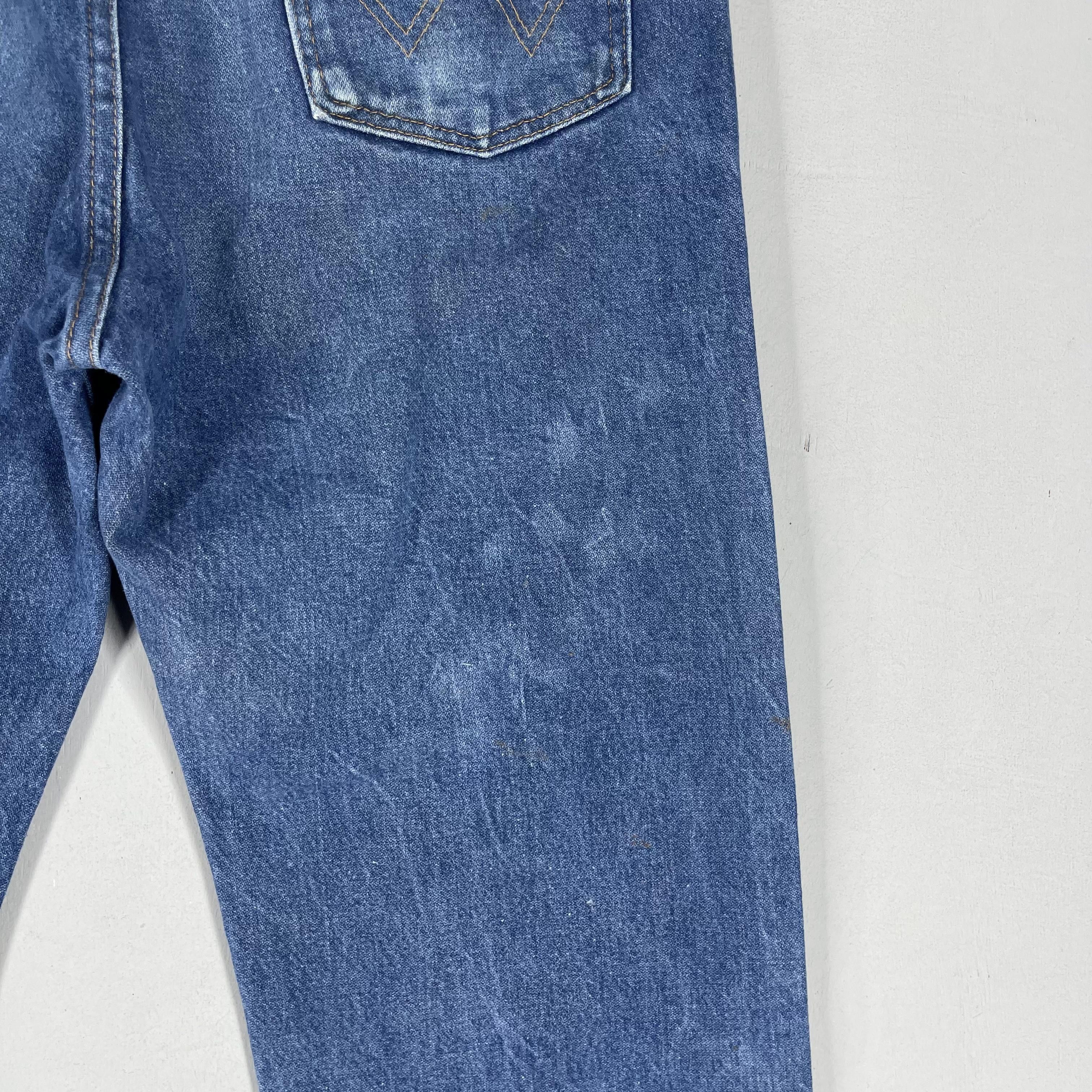 Vintage × Wrangler W31 L38 Vintage Wrangler Distressed Dirty Dark Wash Jeans Size US 31 - 12 Thumbnail