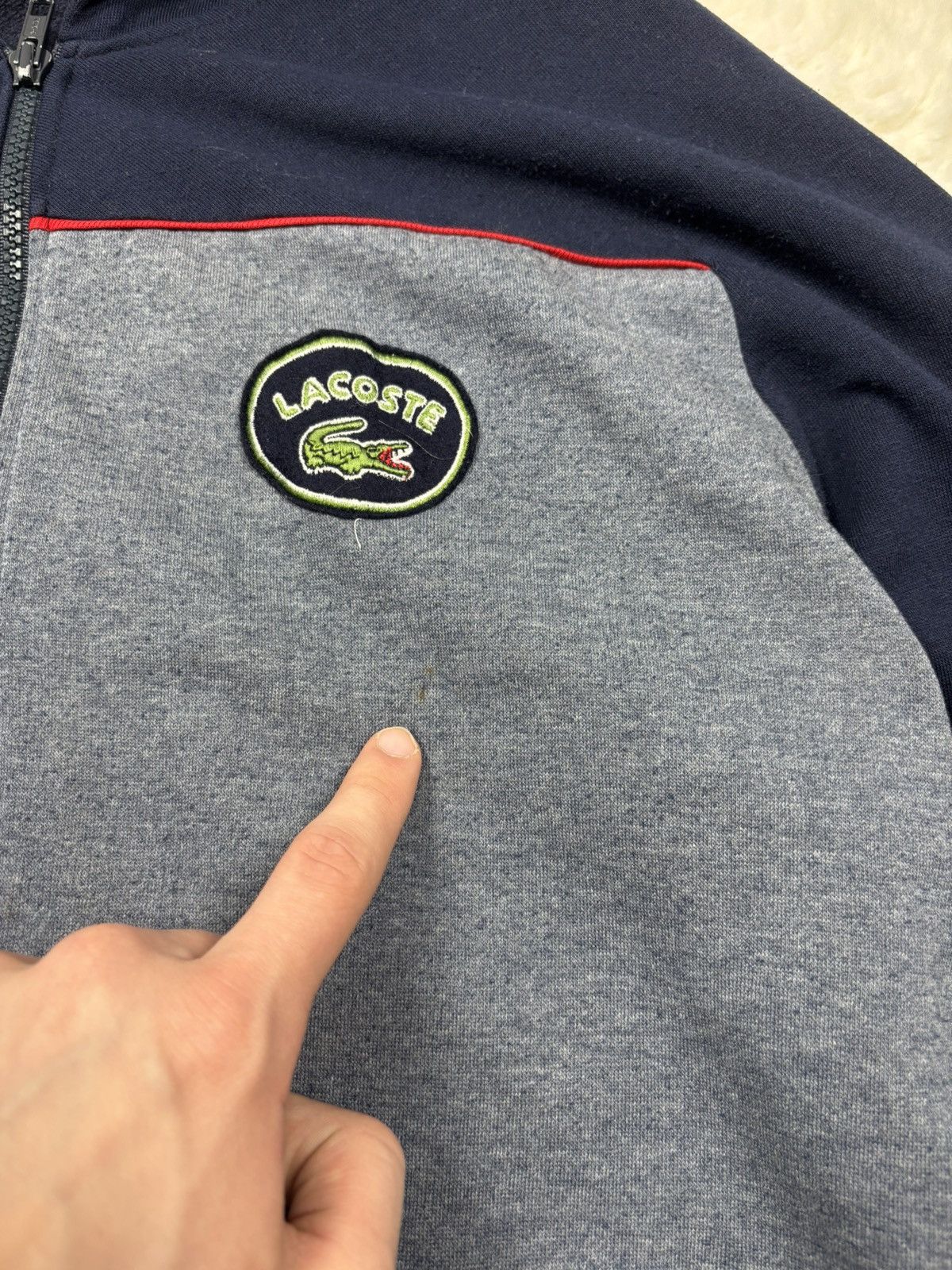 Lacoste × Vintage Chemise Lacoste Vintage 80’s Zip Hoodie Very Rare Size 5 Y2K Size US L / EU 52-54 / 3 - 10 Thumbnail