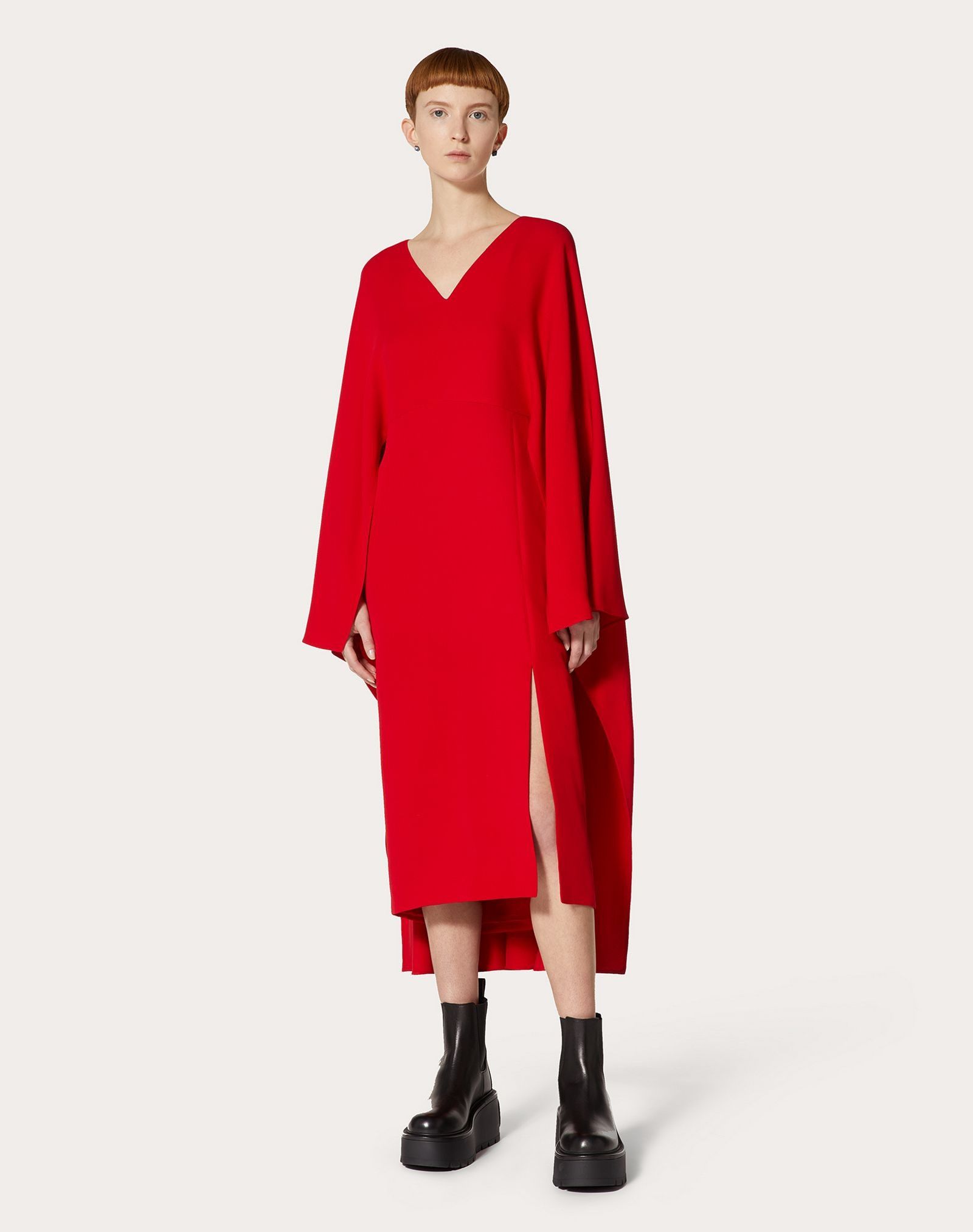 Valentino o1y0226 Midi Dress in Red Size XS / US 0-2 / IT 36-38 - 4 Thumbnail