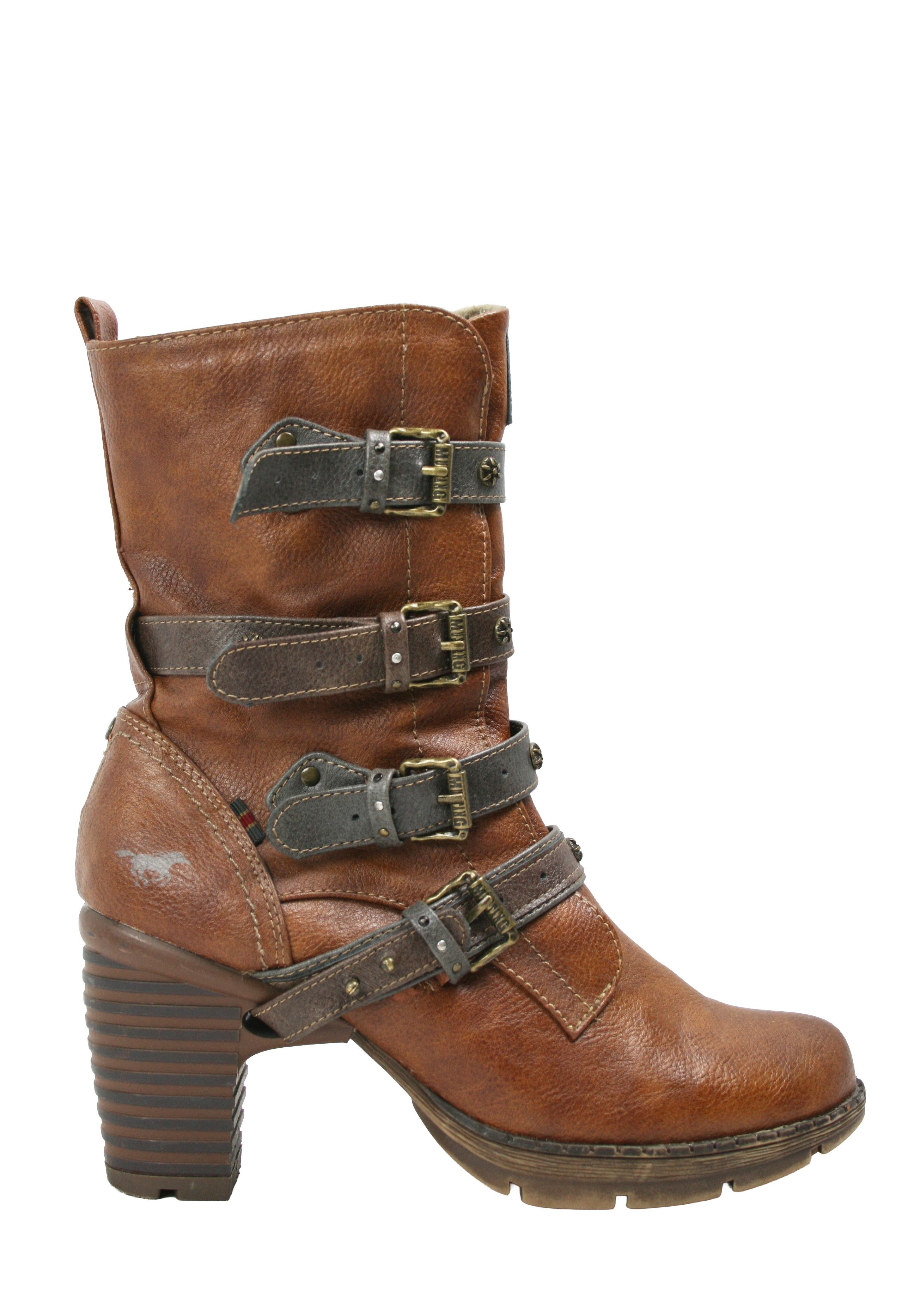 Mustang 00S Y2K Cyber Punk Belted Biker Boots Vintage Size US 11 / IT 41 - 2 Thumbnail