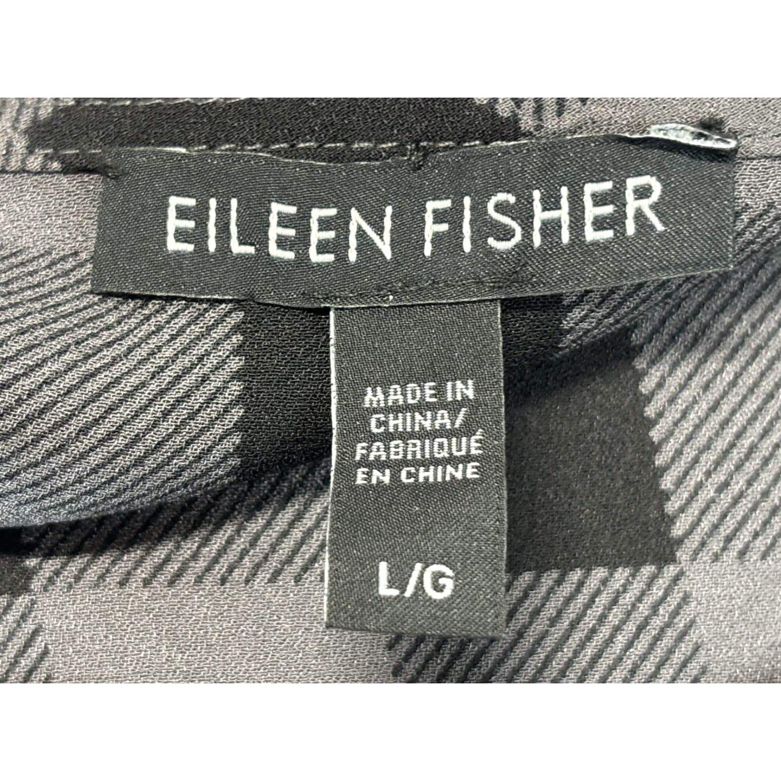 Eileen Fisher Eileen Fisher Tunic Tank Top Shirt L 100% Silk Black Gray Check Lagenlook Womens Shirt Size L / US 10 / IT 46 - 7 Thumbnail