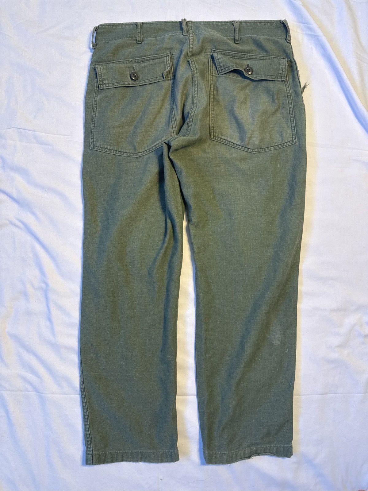 Vintage Vintage 70s OG 107 US Army Vietnam Repaired Green Pants Size US 34 / EU 50 - 6 Thumbnail