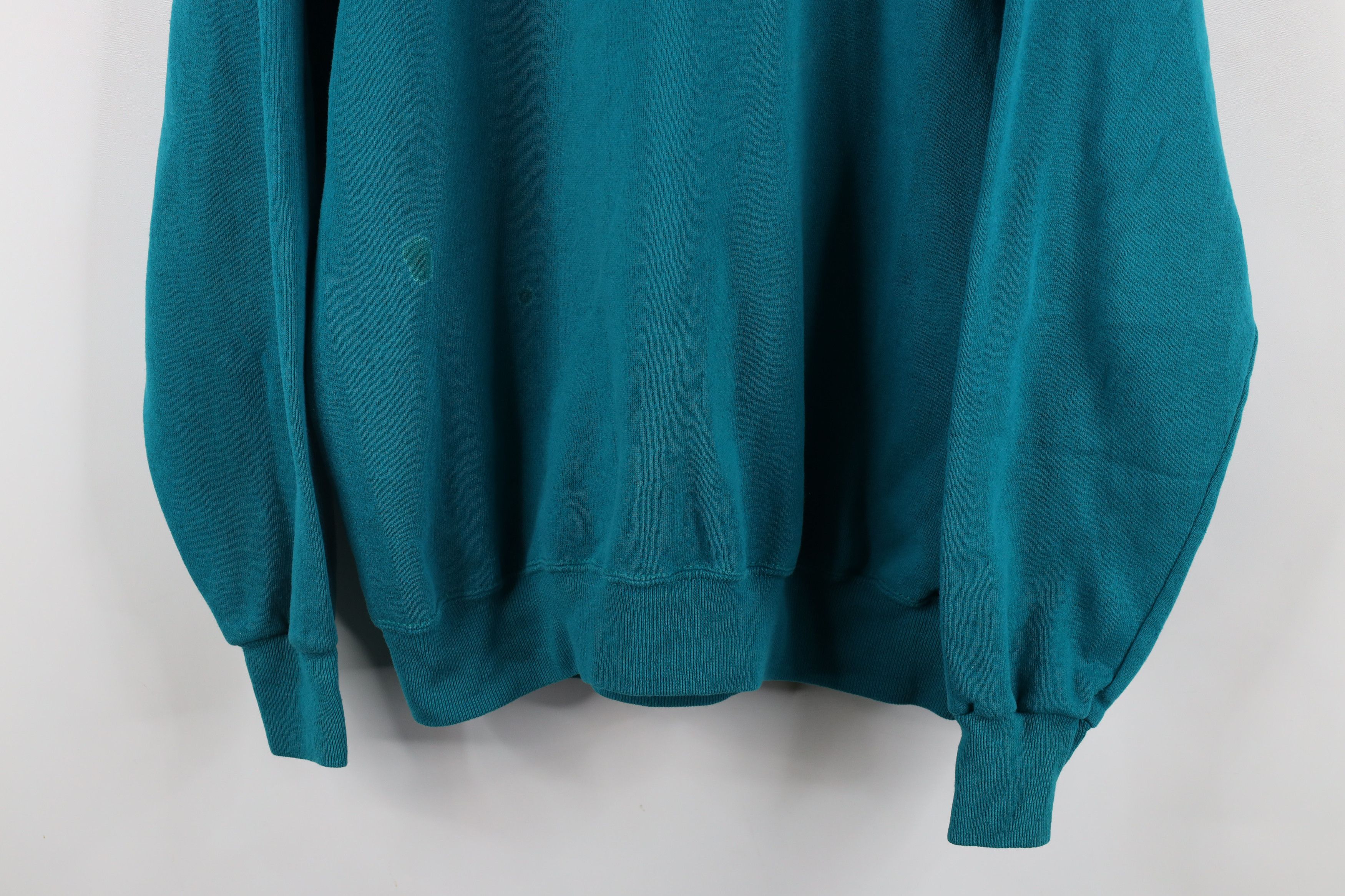 Vintage Vintage 80s 90s Streetwear Raglan Sweatshirt Teal USAVi Size US XL / EU 56 / 4 - 3 Thumbnail