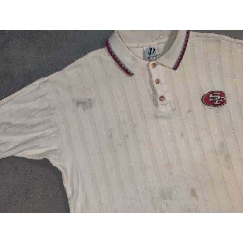 NFL San Francisco 49ers Shirt Adult Mens XL White Red Embroider Size US XL / EU 56 / 4 - 15 Thumbnail