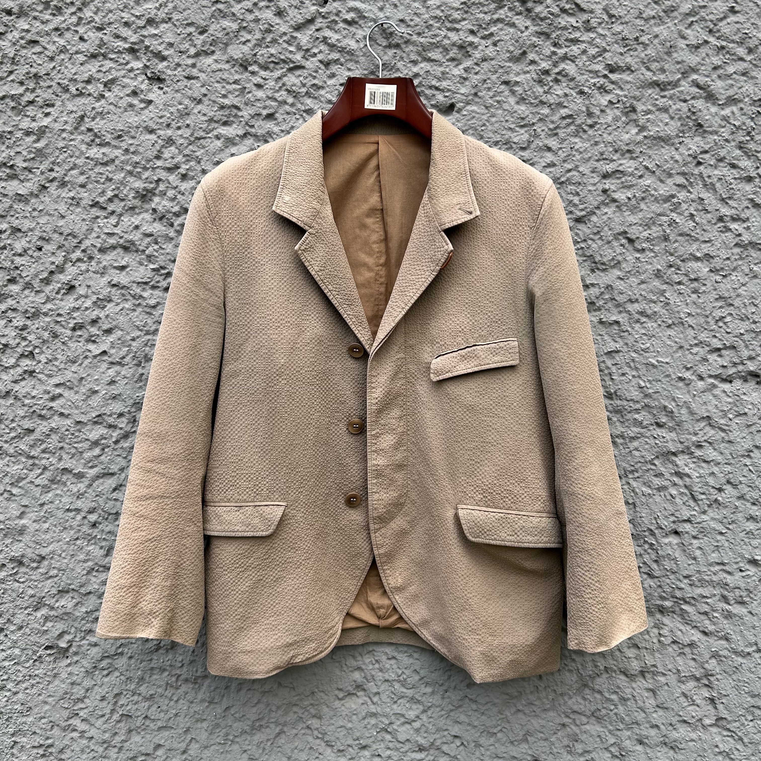 Lemaire Lemaire Beige Brown Light Seersucker Suit Jacket Size 48R - 1 Thumbnail