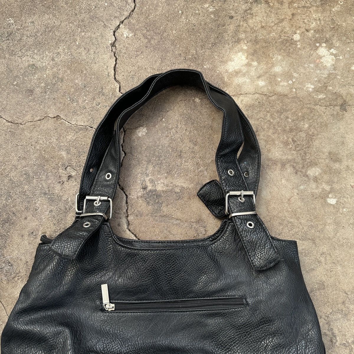 Vintage Vintage Eco Leather Shoulder Bag Baleciaga Style Size ONE SIZE - 5 Thumbnail