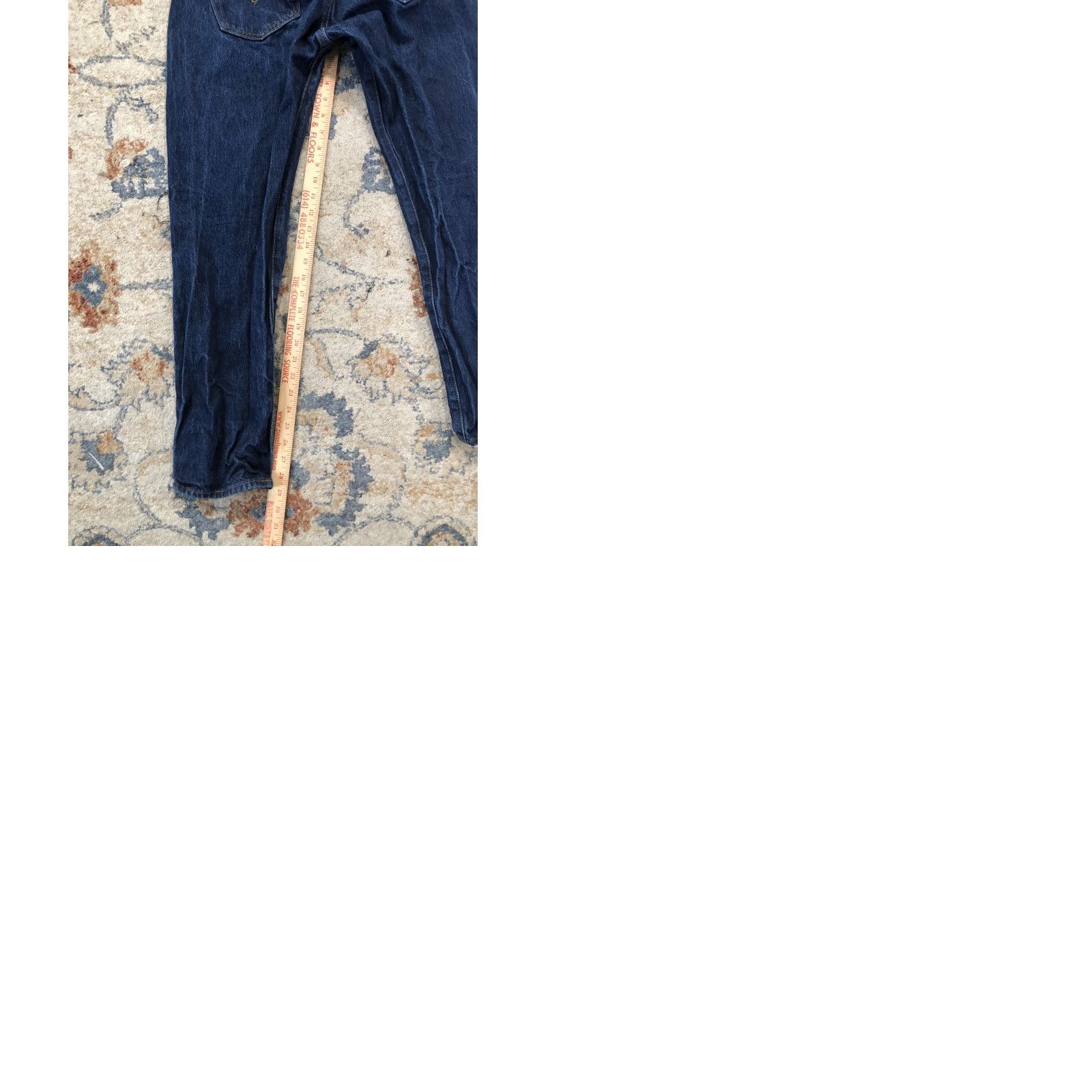 Levi's Levi's 501 Jeans Mens 30x30 Blue Dark Wash Straight Leg Button Fly Denim Pants Size US 30 / EU 46 - 9 Thumbnail