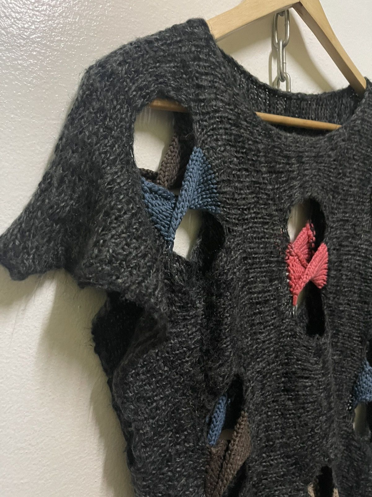 Designer × Japanese Brand Vintage Sleeveless Knitwear Wool Rare Design Size M / US 6-8 / IT 42-44 - 2 Thumbnail