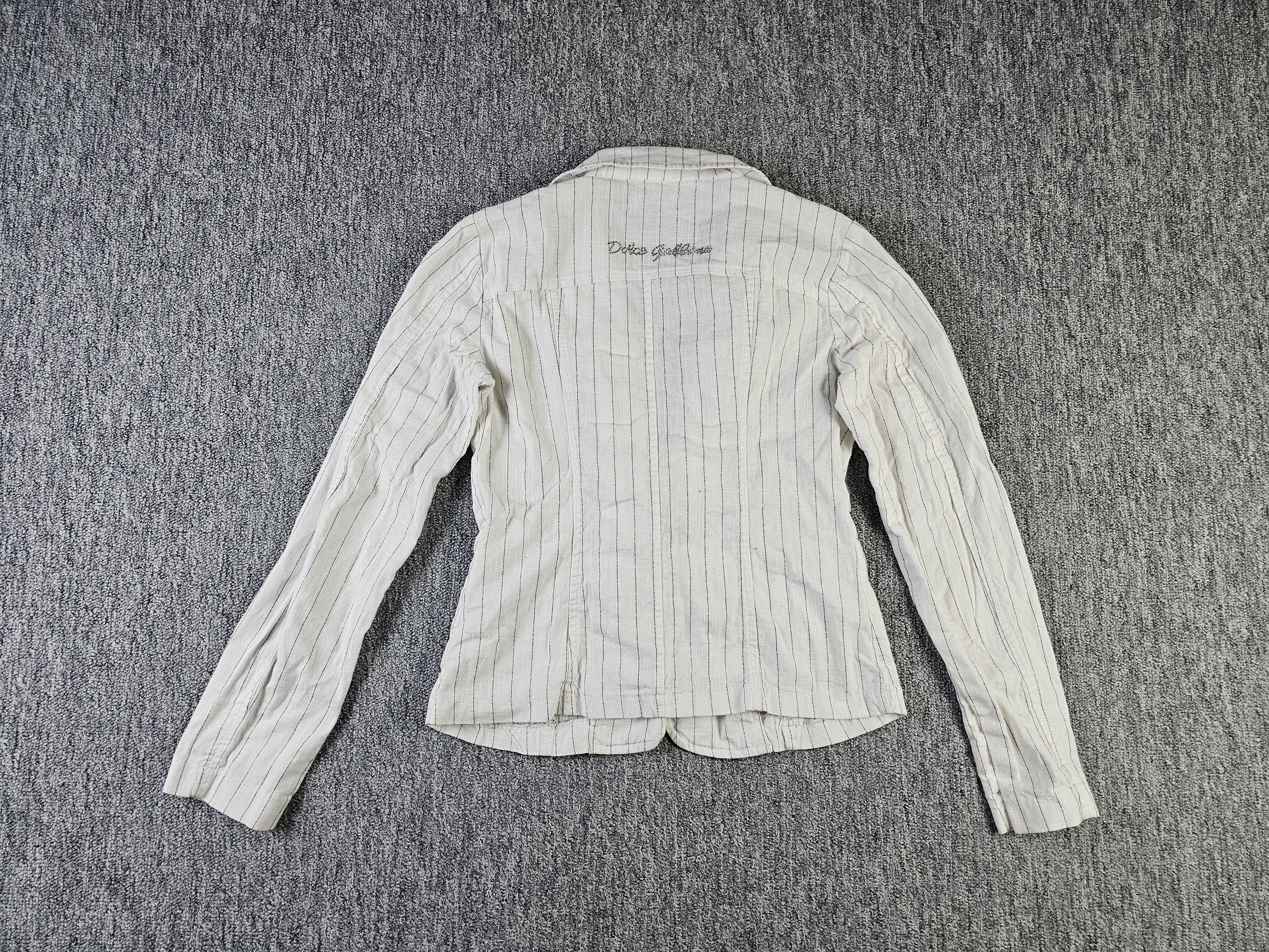 Dolce & Gabbana D&G Dolce & Gabbana Y2K Rhinestone Pinstripe Blazer Italy L Size L / US 10 / IT 46 - 3 Thumbnail