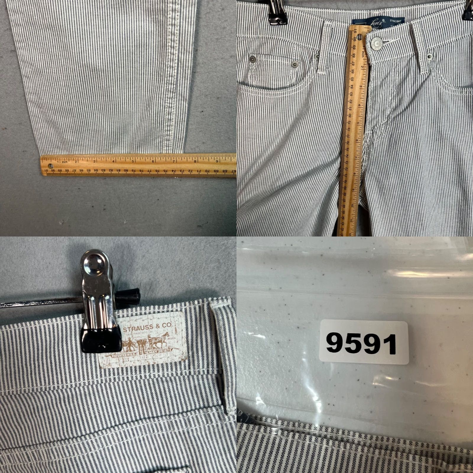 Levi's VINTAGE Levi's 505 Jeans Women's Straight Leg Cotton Blend Size 27 x 30 White Gray Size 27" / US 4 / IT 40 - 8 Thumbnail