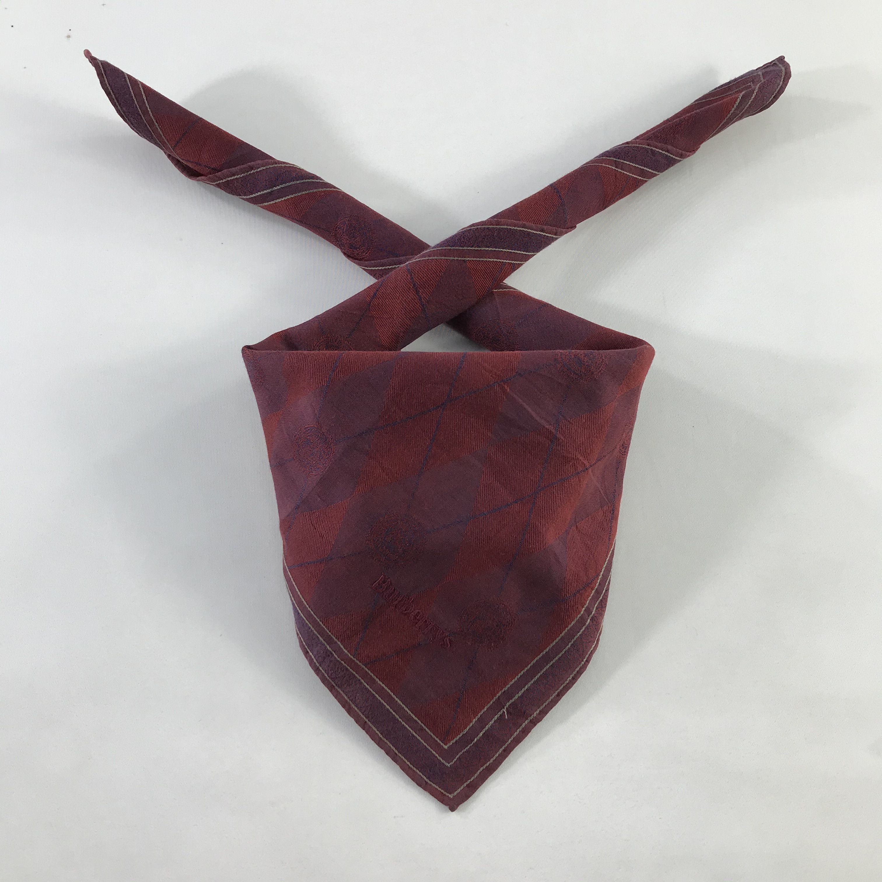 Burberry × Vintage Burberry Bandana / Handkerchief / Neckerchief - S1194 Size ONE SIZE - 3 Thumbnail