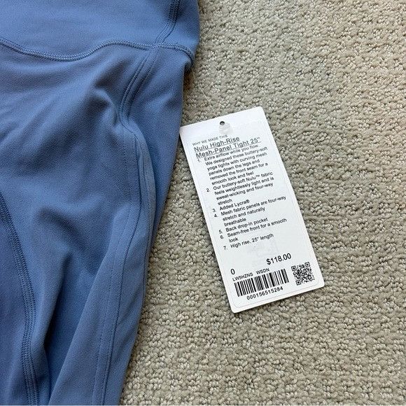 Lululemon lululemon Nulu Mesh Panels High-Rise Tight 25" Washed Denim Size 25" / US 0 / IT 36 - 13 Thumbnail