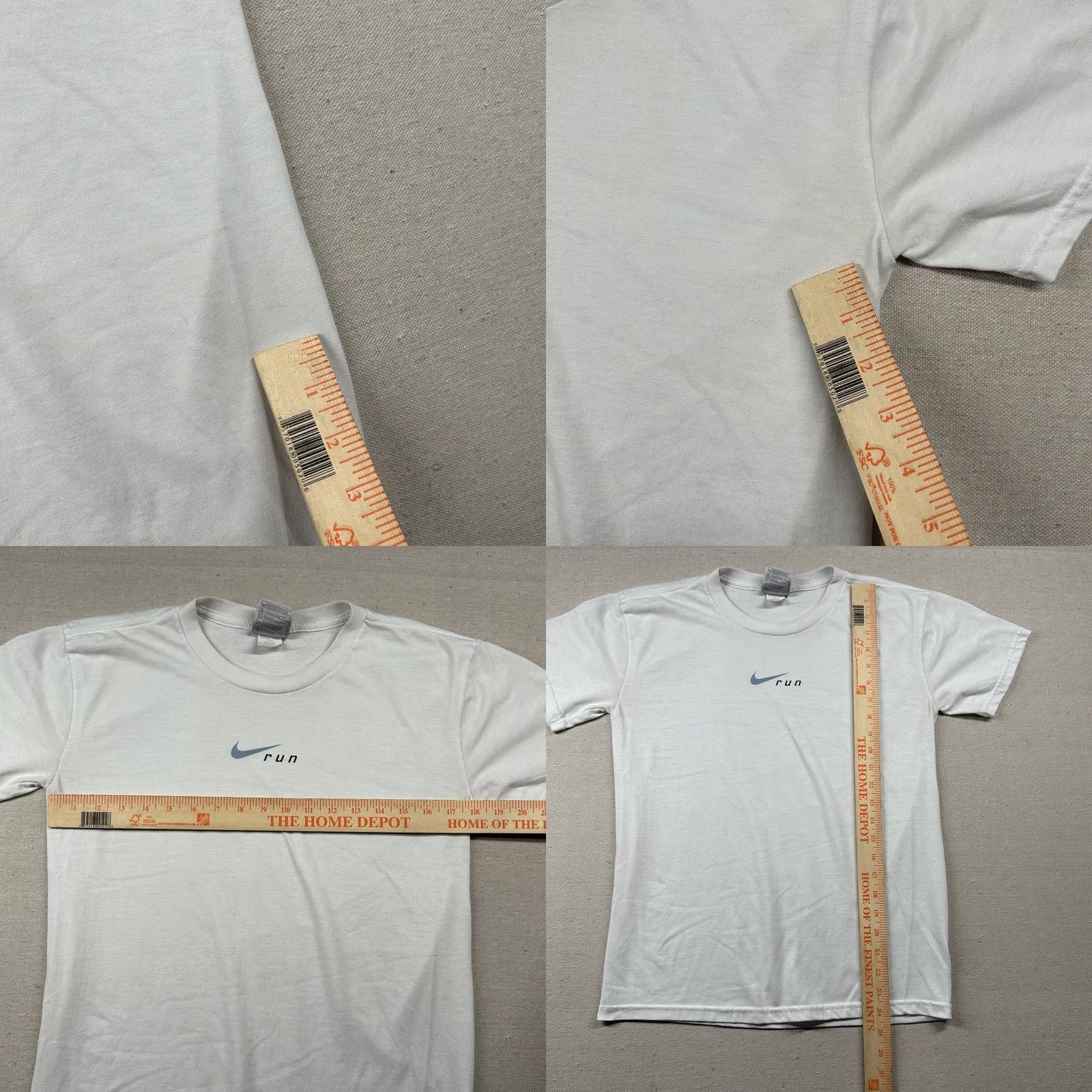 Nike VINTAGE Nike Shirt Womens M White Check Swoosh Basic USA 90s Size M / US 6-8 / IT 42-44 - 9 Thumbnail