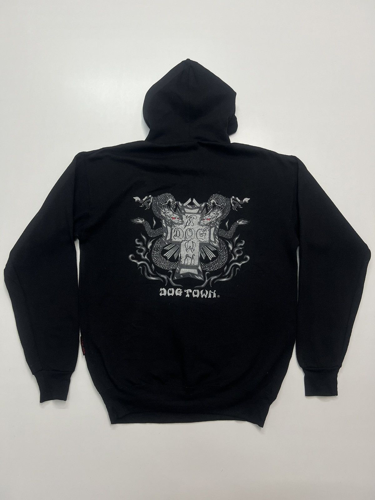 image of Vintage Dogtown Hoodies in Black, Men's (Size Large)