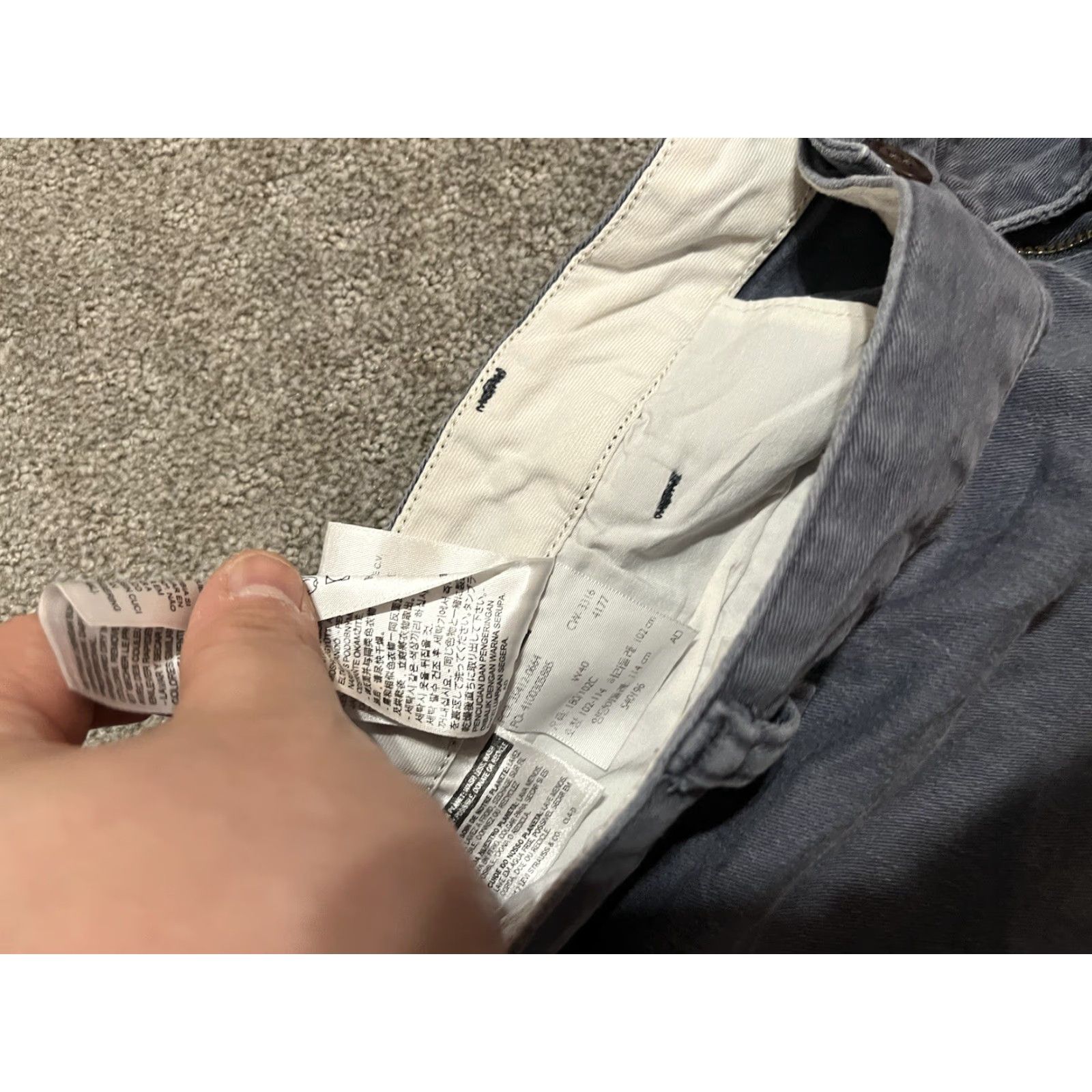 Dockers VINTAGE Dockers Men Shorts Bermuda 40 Blue Solid Flat Front Cotton Casual Mens Size US 40 / EU 56 - 4 Thumbnail